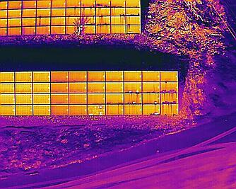 Solar panels under load showing issues